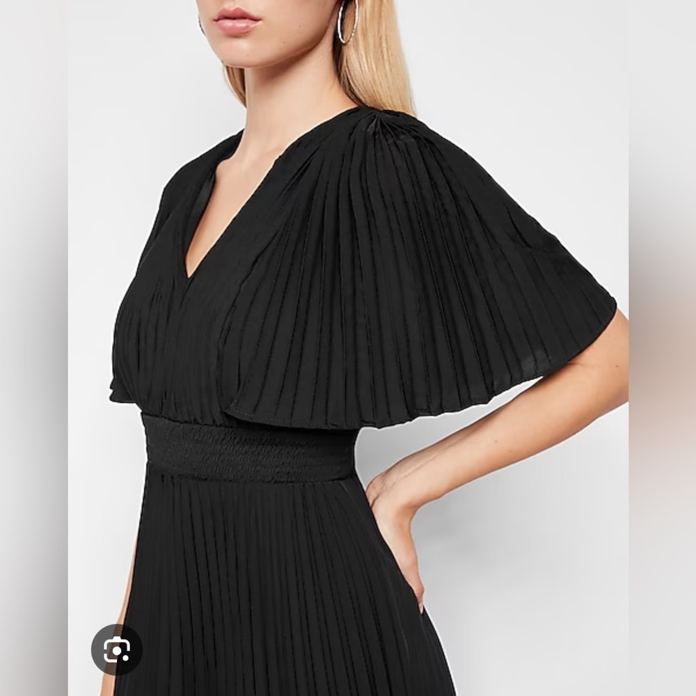Express Black Accordion Dress